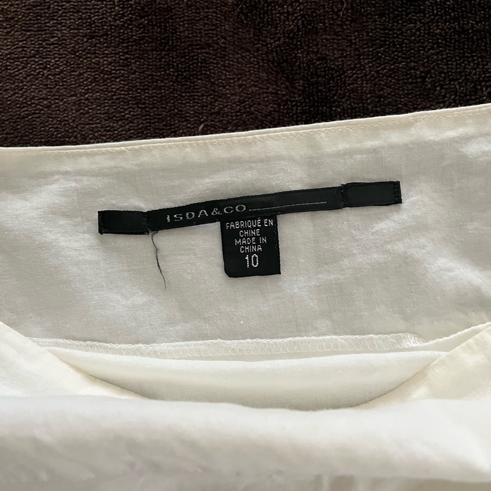 Issa & co. Cotton Embroidered Skirt 10 - Picture 11 of 12